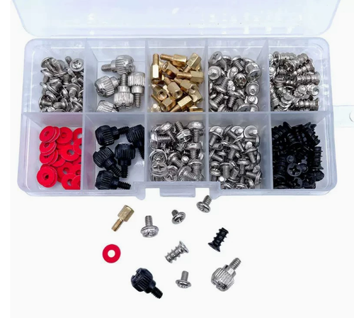 228pcs Boxed Desktop PC Case Screw Set - Complete Set for DIY PC Assembly, Includes Motherboard, Hard Drive, Power Supply, and Optical Drive Screws.