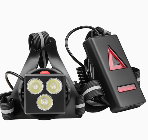 Chest-Mounted Night Running Light – Wearable LED Light for Cycling & Running (Multi-LED, Red Warning Light, USB Rechargeable)