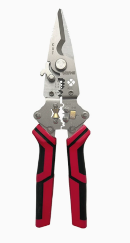 16-in-1 Foldable Wire Stripper with 12–250V Voltage Tester