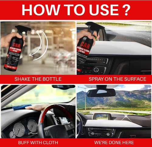 Car Interior Cleaner & Protectant Interior Cleaner, Cleans & Protects Leather, Vinyl, Plastic, Rubber, Glass with a Streak-Free Finish — Cars, Trucks, SUVs, RVs