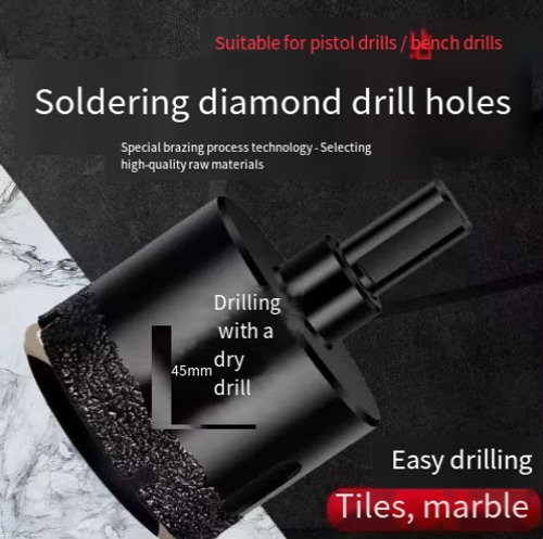 Brazing drill bit for ceramic tiles marbleand concrete wet and dry use