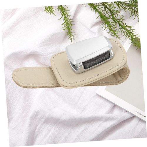 Multi-Function Car Glasses Holder Clip for Sun Visor Pu and Sunglasses Bracket Easy Install Beige Storage for Eyewear