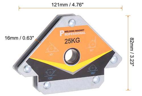 Welding Magnetic Arrow Holder, 55LBS 45 90 135 Degree Angle Holding Power Welding Magnet with Hole for Metal Soldering Welding