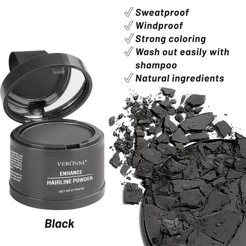 Hairline Powder Root Touch Up Hair Color, Instant Hairline Powder for Thinning Areas and Gray Hair Coverage, Natural and Non-greasy Root Cover up for Women and Men
