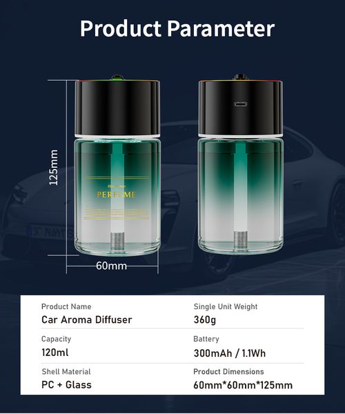 Starry Sky Smart Car Diffuser — Naturally Fragrant Mist Starry Sky Car Diffuser — Intelligent Spray for Long-Lasting Scent Atmospheric Starry Sky Car Diffuser — Light Luxury Odor Elimination Smart Atomizing Diffuser — Natural Freshness in Your Car, All Day Long