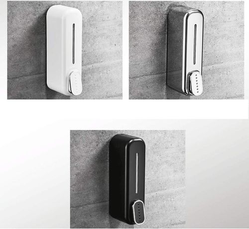 Shower Soap Dispenser Wall Mounted, Wall Mounted Soap Dispenser Shampoo and Conditioner Dispenser Wall Hand Soap Dispenser Shampoo Shower Gel Manual Dispenser for Bathroom(White)