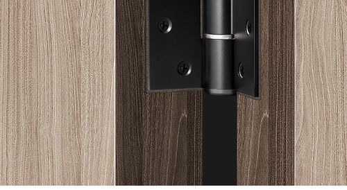 Self Closing Door Hinge with Silent Hydraulic Buffering | Adjustable Door Closer Tension and Speed, Spring Loaded Hinges 5.5 Inch, 175°Open, Space Aluminum, Anti Pinch Injury