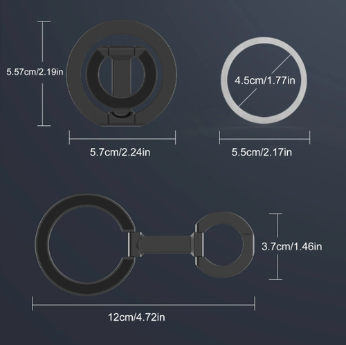Magnetic Phone Holder for MagSafe Magnet Finger Ring Stand Strong Magnet Grip 360 Degrees Rotation Phone Kickstand