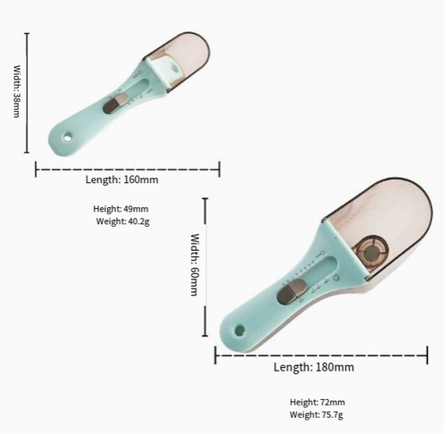Multifunctional Adjustable Plastic Measuring Spoon — Kitchen Graduated Measuring Scoop Set for Baking, Flour, and Powder