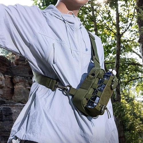 Tactical Sling Bag, Waterproof Chest Pack Adjustable Crossbody Backpack for Men Women Outdoor Sports Climbing Camping