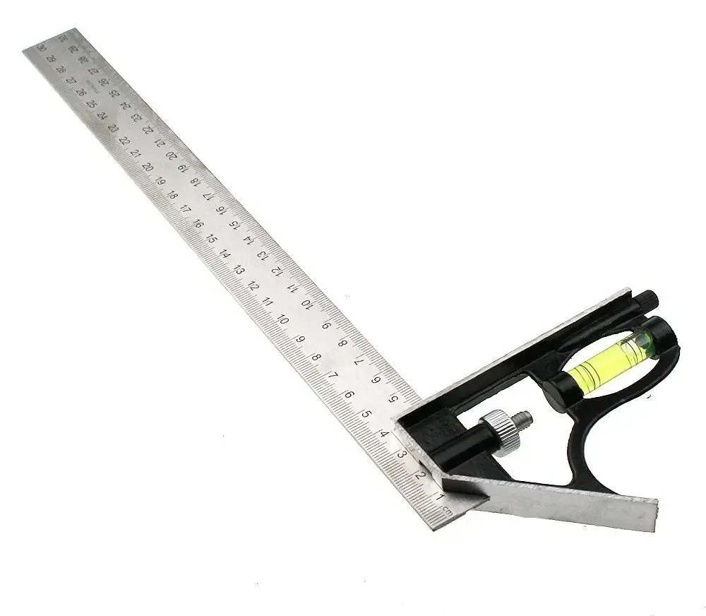 Engineers Combination Try Square Set Right Angle Ruler Level 1PC 300mm