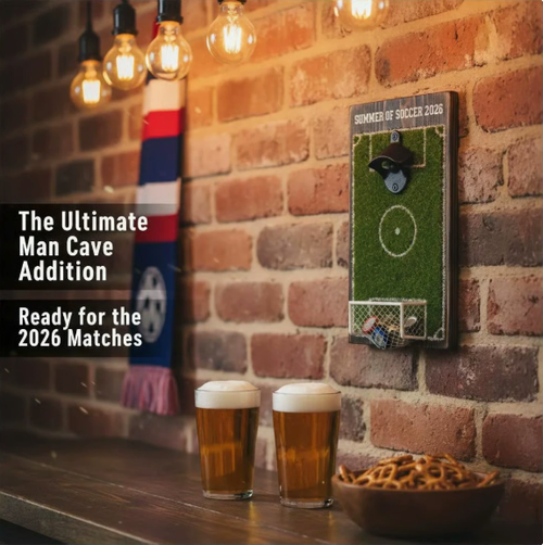 Soccer Field Bottle Opener Wall Decor World Cup Football Beer Bottle Opener World Cup Football Field Bottle Opener Retro Wall Mount Beer Opener