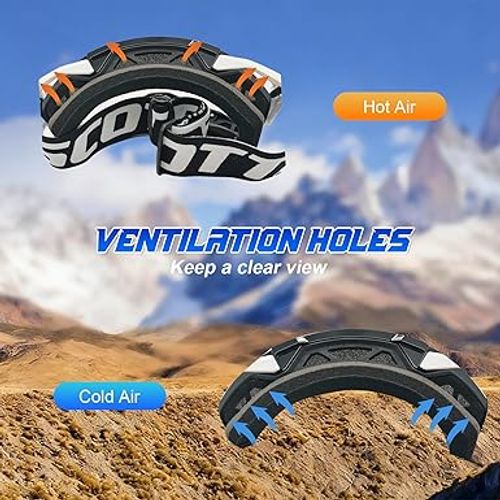 Motocross Goggles,UV Protection Dirt Bike Goggles with Removable Nose Guard for Motorbike,Off Road,ATV,UTV