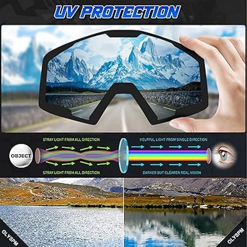 Motocross Goggles,UV Protection Dirt Bike Goggles with Removable Nose Guard for Motorbike,Off Road,ATV,UTV