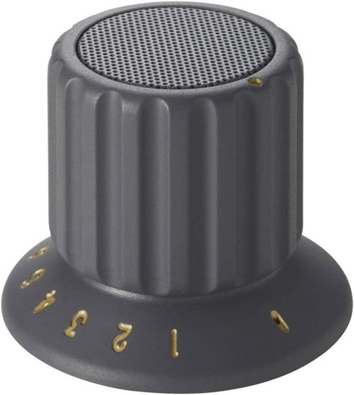 Volume knob speaker, wireless, Bluetooth, IPX4 waterproof, volume control with magnet, suitable for bathroom use.