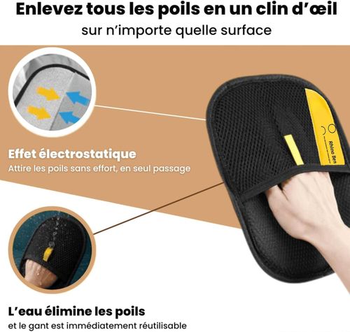 Reusable & Eco-Friendly Hair Removal Glove, Double-Sided Pet Grooming Gloves, Effectively Remove Hair