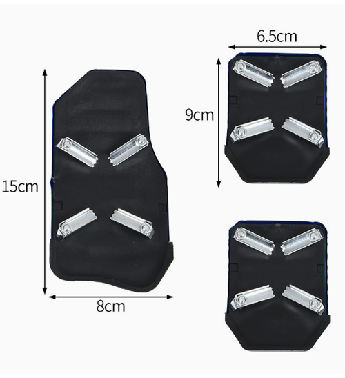 Thickened anti-slip car pedals,universal for manualautomatic transmissions, wear-resistant accelerator and brake pedals No-drill installation car pedals, anti-slip and anti-fall accelerator and brake pedals, car accessories Metal anti-slip pedals, universal car accelerator, brake, and clutch pedal modification parts