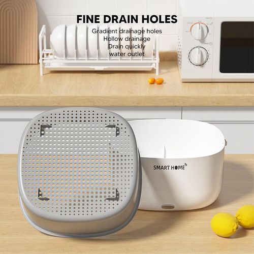 Fruit & Vegetable Washing Machine,Portable Ultrasonic Food Purifier,One Button Start 360 Degree Fruit Cleaner Device for Washing Fruits, Vegetables, Rice, Meat, Tableware