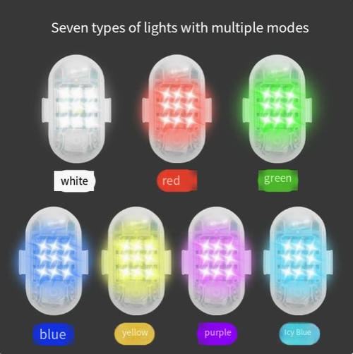 Strobe lights for motorcycles, drones, and e-bikes—suitable for night flight, decoration, navigation, and warning purposes.