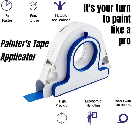 Painters Tape Applicator, Masking Master Tape Dispenser  Scraper, Masking Paint Tape Applicator Set for Painting Trim, Wall and Floor Painting
