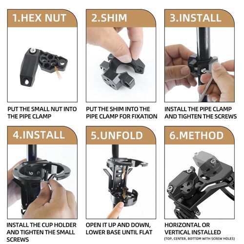 Folding Bottle Holder for Motorcycle Bicycle, Adjust Bicycle Handlebar Water Bottle,for Motorcycle, Bicycle, Motorcycle, ATV, Stroller & Wheelchair