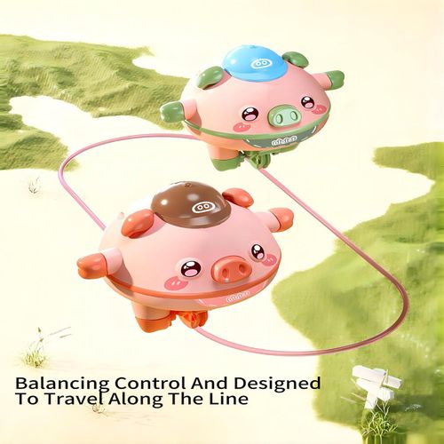 Balanced Pig Toys Amazing Wire Rope Walking Anti Gravity Balance Toy Fingertip Giroscopio Balancing Robot