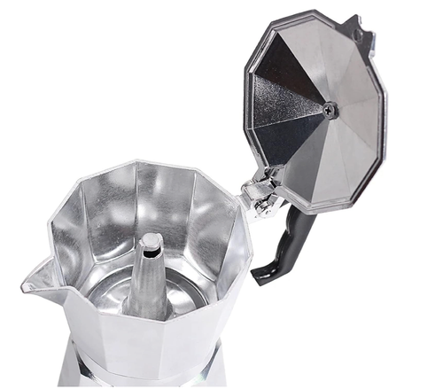 3-Cup Aluminum Espresso Coffee Maker – Stovetop Moka Pot for Rich Italian-Style Espresso