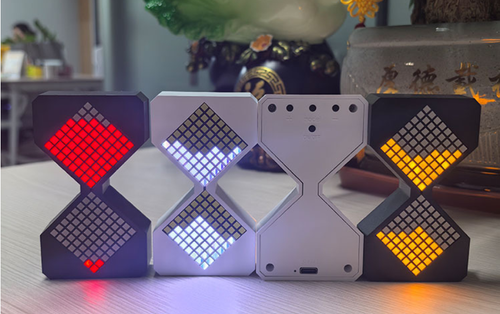 Illuminated Electronic Hourglass Timer, Home Desktop Ornament, Gravity-Sensing Creative Stress-Relieving Toy, Light and Shadow Electronic Hourglass, Gravity-Sensing Illuminated, Home Desktop Healing and Stress-Relieving Timer