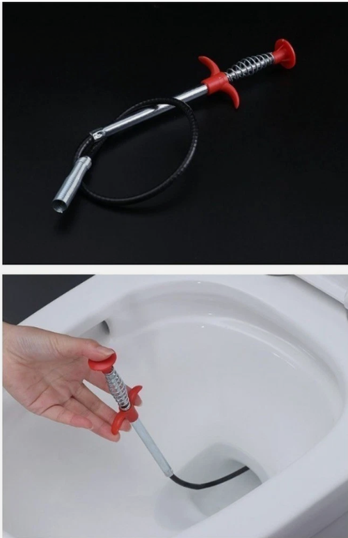 2Pcs Sewer Pipe Dredger Drain Clog Removal Tool 4 Claws Design Extra-Long Flexible Bendable Sewer Dredging Device Cleaning Tool