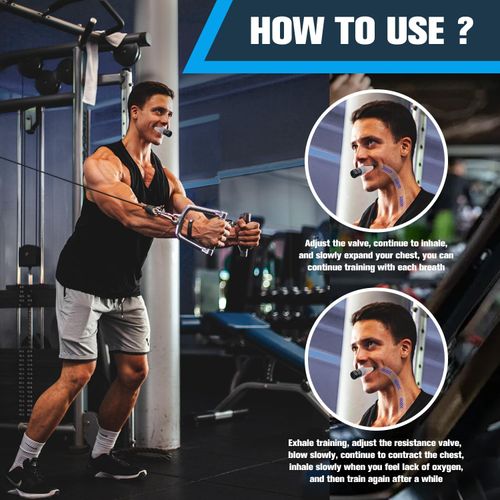 Breathe Trainer,Muscle Trainer,Portable Adjustable Trainer for and Muscular Exercise - Suitability Running Daily Fitness Training, Easy to Clean,Clean for All Adults（White）