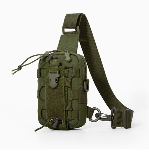 Tactical Sling Bag, Waterproof Chest Pack Adjustable Crossbody Backpack for Men Women Outdoor Sports Climbing Camping