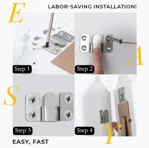 20 Pairs Stainless Steel Interlock Hanging Buckle Equipped with 80 Steel Screws