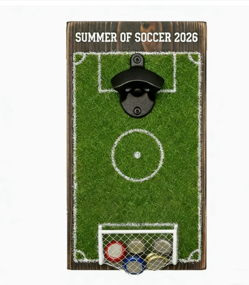 Soccer Field Bottle Opener Wall Decor World Cup Football Beer Bottle Opener World Cup Football Field Bottle Opener Retro Wall Mount Beer Opener