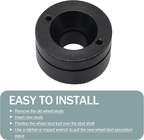 22800 Wheel Stud Installer, Labor-Saving Wheel Bolt Installation Tool Assembly Accessories, Universal Light-Duty Truck Wheel Studs Replacement for Most Cars (Black)