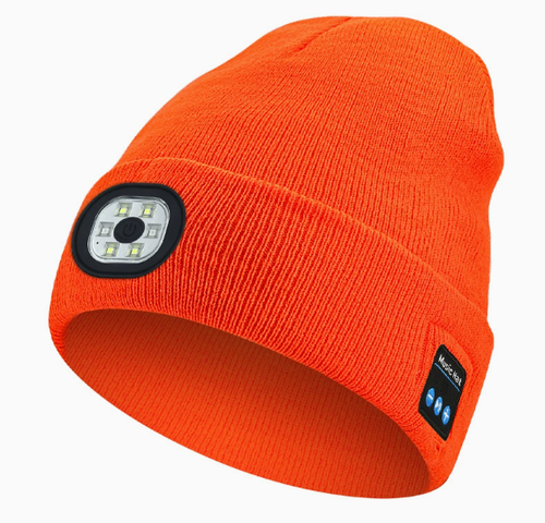 Bluetooth Music Knit Hat with LED Lighting — Luminous Christmas Cap, Outdoor LED-Lit Bluetooth Beanie, New Cross-Border Style: Outdoor Lighting and Music Knit Hat