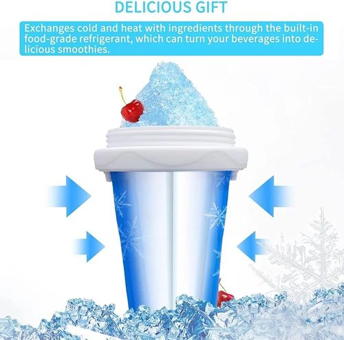 Squeeze Cup Slush Cup DIY Slushies Cup Smoothies Double Layers , Homemade Slushie Machine  Straw and Spoon, Ice Cream Maker Cool Stuff Gifts for Kids & family