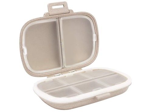 Travel Pill Organizer, 8 Compartments Portable Pill Case, Small Pill Box