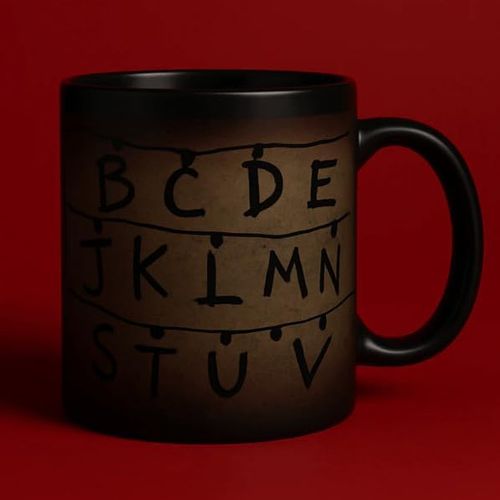 Stranger Xmas Lights 11oz Color Changing Ceramic Mug - Temperature Heat Sensitive S Things Christmas Light Cup