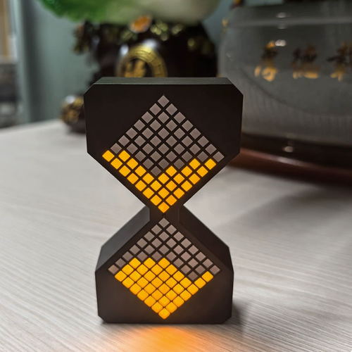 Illuminated Electronic Hourglass Timer, Home Desktop Ornament, Gravity-Sensing Creative Stress-Relieving Toy, Light and Shadow Electronic Hourglass, Gravity-Sensing Illuminated, Home Desktop Healing and Stress-Relieving Timer
