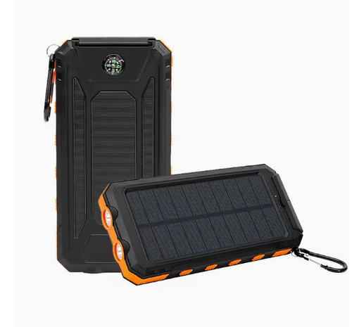 Compass Solar Power Bank, a popular 20000mAh power bank with a rugged design and flashlight function.