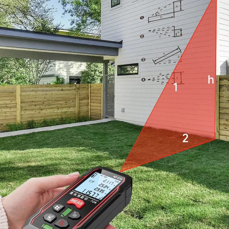 Laser Measure 230ft 70M Digital Laser Distance Meter 2 Bubble Levels laser ruler