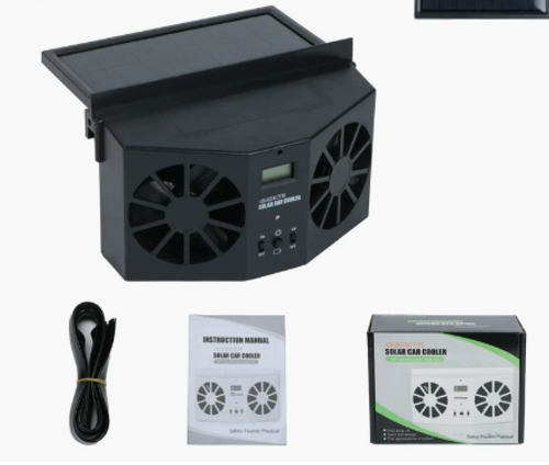 Solar Powered Car Exhaust Fan, Car Radiator Fan, Energy Saving Air Vent Radiator Air Purifiers