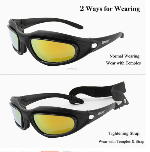 Daisy C5 Military Tactical Goggles, Outdoor Shooting CS Windproof and Impact-Resistant Sunglasses, Four-Lens Set  Military Enthusiast C5 Tactical Glasses, Outdoor Cycling Windproof and Sandproof Goggles, CS Field Riot Shooting Sunglasses  Daisy C5 Multi-functional Goggles, Polarized UV Protection, Universal Tactical Sunglasses for Outdoor Shooting, Cycling, and Hiking