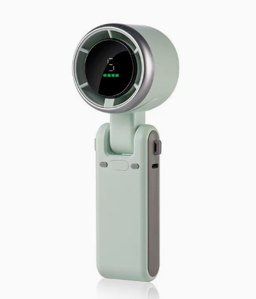 N607 Foldable Handheld Turbo Fan — High-Speed, Ultra-Quiet, Powerful Airflow — USB Rechargeable, Portable Neck Fan — Mini Foldable Personal Fan for Outdoor & Home Use