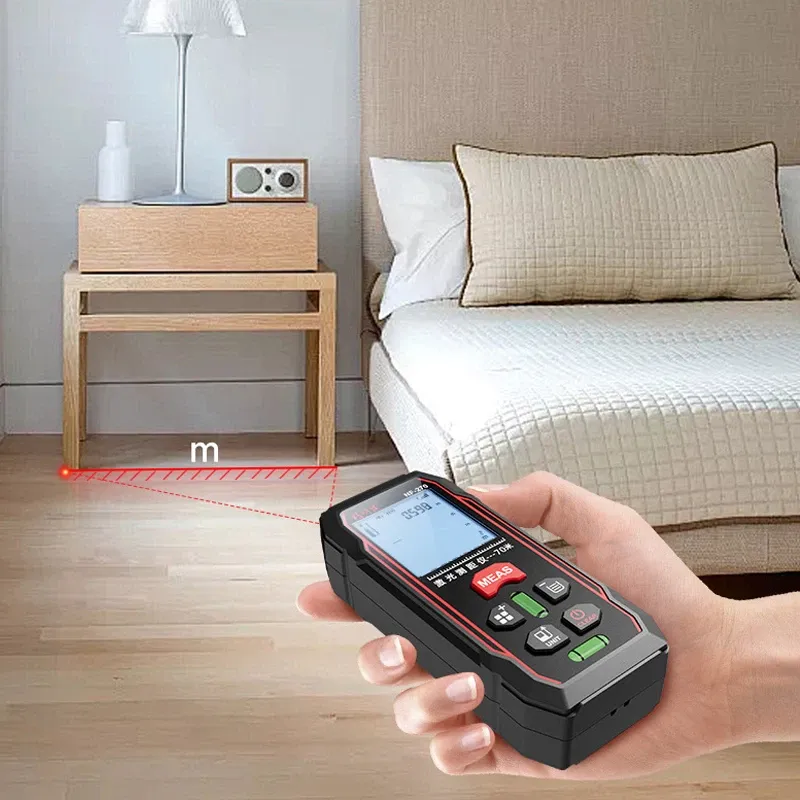 Laser Measure 230ft 70M Digital Laser Distance Meter 2 Bubble Levels laser ruler
