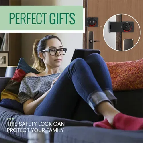 Double Door Cabinet Combination Lock, 3-Digit Password Keyless Hasp Lock for Kitchen Cabinets, File Drawers & Storage Boxes, Easy-Mount Security Lock