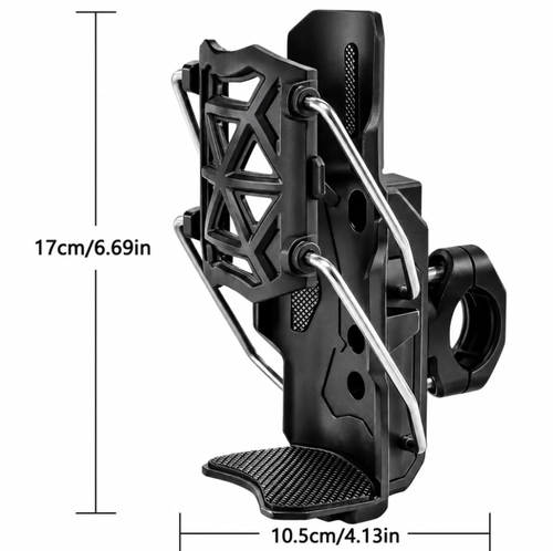 S-Class Self-Adjustable Cup Holder 360° Rotatable Auto-Lock Design Universal for Bikes Motorcycles & Scooters Mounts on Handlebars