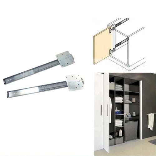 Side Mount Ball Bearing Drawer Rails Cabinet Accessories Soft Close Electroplating Silend Steel Ball Drawer Slide for Cabinet Drawers Furniture Cabinet Hinge Slide(13.78 inch Black)