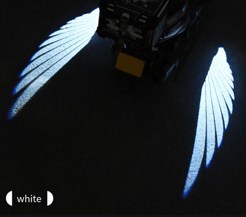 Universal Motorcycle Angel WingsGround Projection Light — Modified Chassis Welcome & Ambient Lighting — New Model Full-Vehicle Underglow Welcome Projector