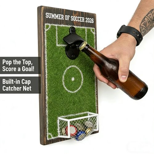 Soccer Field Bottle Opener Wall Decor World Cup Football Beer Bottle Opener World Cup Football Field Bottle Opener Retro Wall Mount Beer Opener